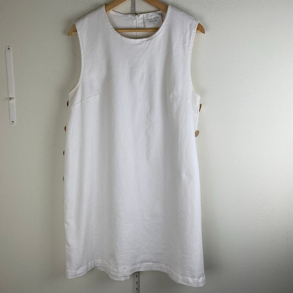 Tuckernuck Hyacinth House Bitsy White Twill Button Mini Dress XL - Picture 8 of 16